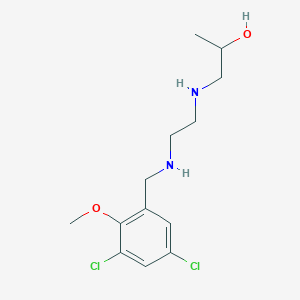 molecular formula C13H20Cl2N2O2 B315047 1-[(2-{[(3,5-DICHLORO-2-METHOXYPHENYL)METHYL]AMINO}ETHYL)AMINO]PROPAN-2-OL 