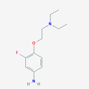 molecular formula C12H19FN2O B3150476 N-[2-(4-Amino-2-fluorophenoxy)ethyl]-N,N-diethylamine CAS No. 689299-96-5