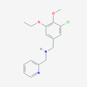 molecular formula C16H19ClN2O2 B315048 N-(3-chloro-5-ethoxy-4-methoxybenzyl)-N-(2-pyridinylmethyl)amine 