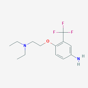 molecular formula C13H19F3N2O B3150481 N-{2-[4-Amino-2-(trifluoromethyl)phenoxy]ethyl}-N,N-diethylamine CAS No. 689300-09-2