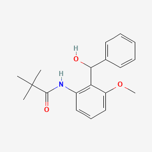 molecular formula C19H23NO3 B3150485 N-{2-[Hydroxy(phenyl)methyl]-3-methoxyphenyl}-2,2-dimethylpropanamide CAS No. 68965-81-1