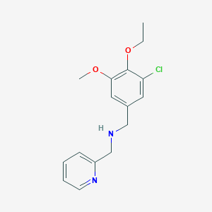 molecular formula C16H19ClN2O2 B315049 N-(3-chloro-4-ethoxy-5-methoxybenzyl)-N-(2-pyridinylmethyl)amine 