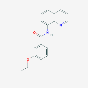 molecular formula C19H18N2O2 B315050 3-propoxy-N-(quinolin-8-yl)benzamide 