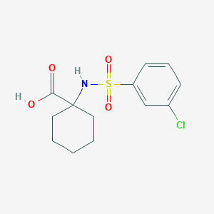 molecular formula C13H16ClNO4S B3150530 1-((3-Chlorophenyl)sulfonamido)cyclohexane-1-carboxylic acid CAS No. 690646-00-5