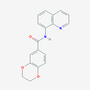molecular formula C18H14N2O3 B315055 N-(8-quinolinyl)-2,3-dihydro-1,4-benzodioxine-6-carboxamide 