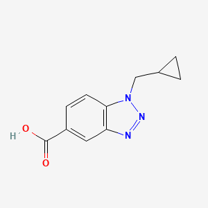 molecular formula C11H11N3O2 B3150586 1-(Cyclopropylmethyl)-1H-1,2,3-benzotriazole-5-carboxylic acid CAS No. 691363-38-9