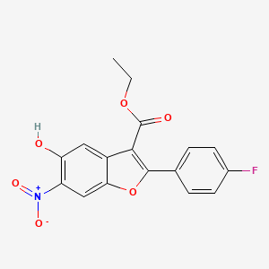 Ethyl 2-(4-fluorophenyl)-5-hydroxy-6-nitrobenzofuran-3-carboxylate