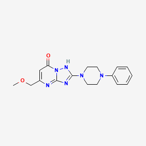 molecular formula C17H20N6O2 B3150627 5-(Methoxymethyl)-2-(4-phenylpiperazino)[1,2,4]triazolo[1,5-a]pyrimidin-7-ol CAS No. 691873-04-8