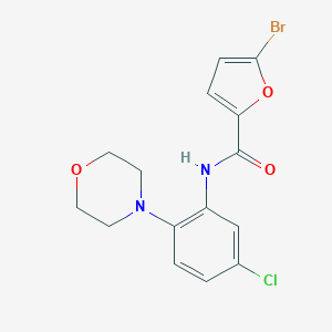 molecular formula C15H14BrClN2O3 B315064 5-bromo-N-[5-chloro-2-(4-morpholinyl)phenyl]-2-furamide 