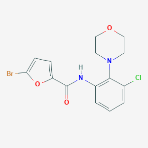 molecular formula C15H14BrClN2O3 B315065 5-bromo-N-[3-chloro-2-(4-morpholinyl)phenyl]-2-furamide 