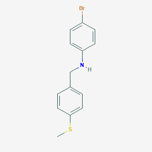molecular formula C14H14BrNS B315068 N-(4-bromophenyl)-N-[4-(methylsulfanyl)benzyl]amine 
