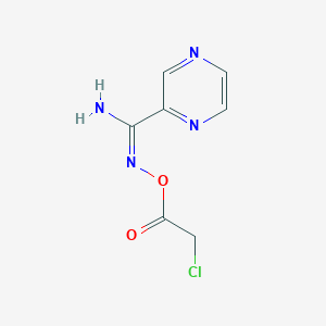 molecular formula C7H7ClN4O2 B3150704 [(E)-[amino(pyrazin-2-yl)methylidene]amino] 2-chloroacetate CAS No. 692732-91-5