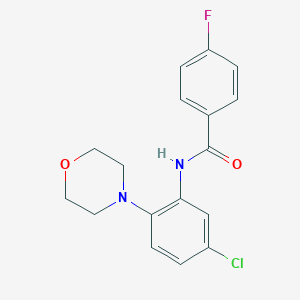 molecular formula C17H16ClFN2O2 B315073 N-(5-chloro-2-morpholin-4-ylphenyl)-4-fluorobenzamide 