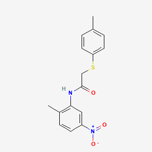 molecular formula C16H16N2O3S B3150731 N-(2-methyl-5-nitrophenyl)-2-[(4-methylphenyl)thio]acetamide CAS No. 693264-45-8