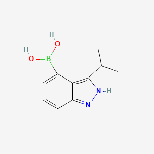 molecular formula C10H13BN2O2 B3150742 (3-Isopropyl-1H-indazol-4-yl)boronic acid CAS No. 693285-69-7