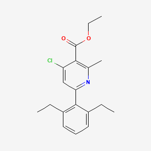 molecular formula C19H22ClNO2 B3150743 Ethyl 4-chloro-6-(2,6-diethylphenyl)-2-methylnicotinate CAS No. 693285-72-2