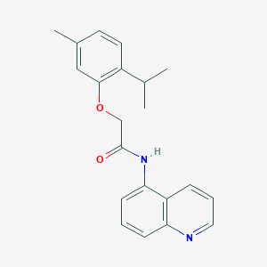 molecular formula C21H22N2O2 B315076 2-(2-isopropyl-5-methylphenoxy)-N-(5-quinolinyl)acetamide 