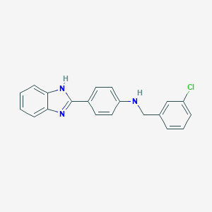 molecular formula C20H16ClN3 B315077 4-(1H-benzimidazol-2-yl)-N-(3-chlorobenzyl)aniline 