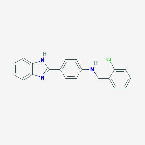 molecular formula C20H16ClN3 B315078 4-(1H-benzimidazol-2-yl)-N-(2-chlorobenzyl)aniline 