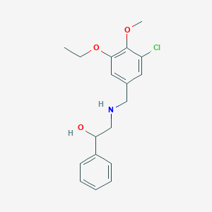 molecular formula C18H22ClNO3 B315080 2-[(3-Chloro-5-ethoxy-4-methoxybenzyl)amino]-1-phenylethanol 