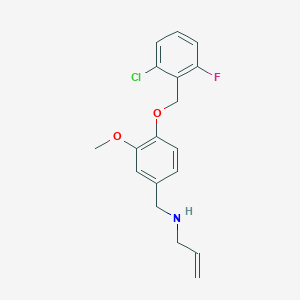 molecular formula C18H19ClFNO2 B315081 N-allyl-N-{4-[(2-chloro-6-fluorobenzyl)oxy]-3-methoxybenzyl}amine 