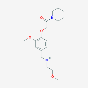 molecular formula C18H28N2O4 B315084 2-(2-Methoxy-4-{[(2-methoxyethyl)amino]methyl}phenoxy)-1-(piperidin-1-yl)ethanone 