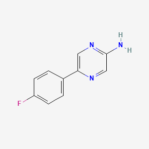 molecular formula C10H8FN3 B3150885 5-(4-氟苯基)吡嗪-2-胺 CAS No. 69816-51-9