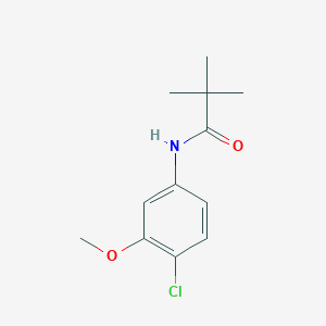 molecular formula C12H16ClNO2 B3150900 Propanamide, N-(4-chloro-3-methoxyphenyl)-2,2-dimethyl- CAS No. 698395-67-4