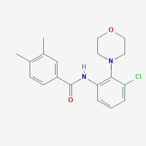 molecular formula C19H21ClN2O2 B315091 N-[3-chloro-2-(4-morpholinyl)phenyl]-3,4-dimethylbenzamide 