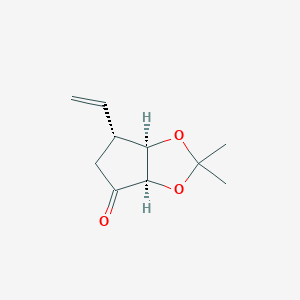 molecular formula C10H14O3 B3150923 (3aR,6R,6aR)-6-ethenyl-2,2-dimethyl-hexahydrocyclopenta[d][1,3]dioxol-4-one CAS No. 698999-19-8