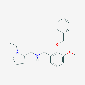 molecular formula C22H30N2O2 B315093 N-[2-(benzyloxy)-3-methoxybenzyl]-N-[(1-ethyl-2-pyrrolidinyl)methyl]amine 