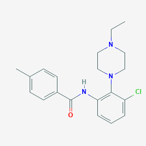 molecular formula C20H24ClN3O B315097 N-[3-chloro-2-(4-ethylpiperazin-1-yl)phenyl]-4-methylbenzamide 