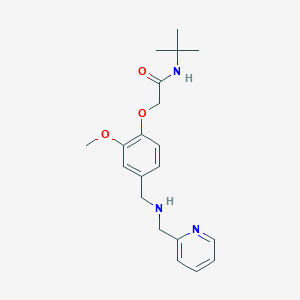 molecular formula C20H27N3O3 B315098 N-tert-butyl-2-(2-methoxy-4-{[(pyridin-2-ylmethyl)amino]methyl}phenoxy)acetamide 