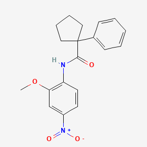molecular formula C19H20N2O4 B3150998 N-(2-Methoxy-4-nitrophenyl)(phenylcyclopentyl)formamide CAS No. 700856-39-9