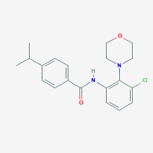 molecular formula C20H23ClN2O2 B315100 N-[3-chloro-2-(4-morpholinyl)phenyl]-4-isopropylbenzamide 
