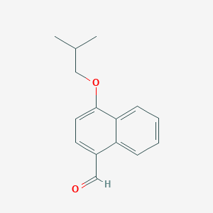 molecular formula C15H16O2 B3151006 4-(2-Methylpropoxy)naphthalene-1-carbaldehyde CAS No. 700858-96-4
