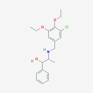 molecular formula C20H26ClNO3 B315107 2-[(3-Chloro-4,5-diethoxyphenyl)methylamino]-1-phenylpropan-1-ol 