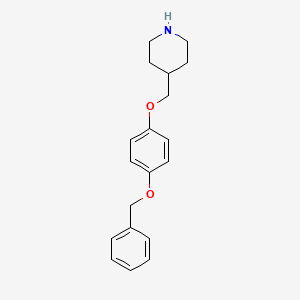 molecular formula C19H23NO2 B3151071 4-{[4-(Benzyloxy)phenoxy]methyl}piperidine CAS No. 70260-91-2