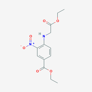 molecular formula C13H16N2O6 B3151079 Ethyl 4-[(2-ethoxy-2-oxoethyl)amino]-3-nitrobenzoate CAS No. 702669-52-1