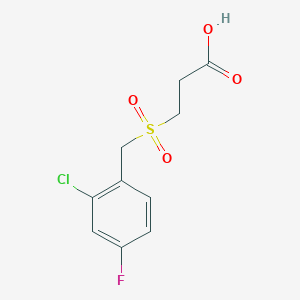 molecular formula C10H10ClFO4S B3151087 3-[(2-氯-4-氟苄基)磺酰基]-丙酸 CAS No. 702670-31-3