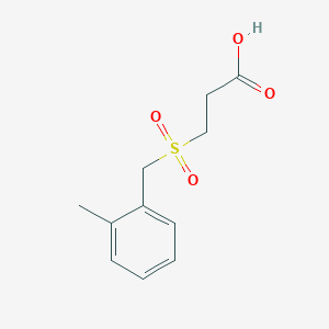 molecular formula C11H14O4S B3151093 3-[(2-Methylbenzyl)sulfonyl]propanoic acid CAS No. 702696-08-0