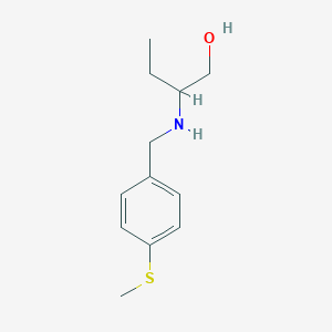 molecular formula C12H19NOS B315118 2-{[4-(Methylsulfanyl)benzyl]amino}-1-butanol 
