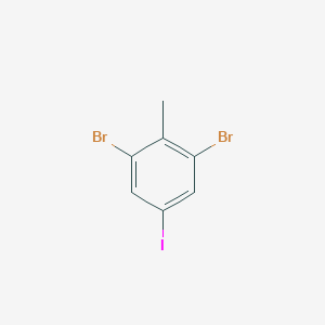 molecular formula C7H5Br2I B3151185 1,3-Dibromo-5-iodo-2-methylbenzene CAS No. 704909-84-2