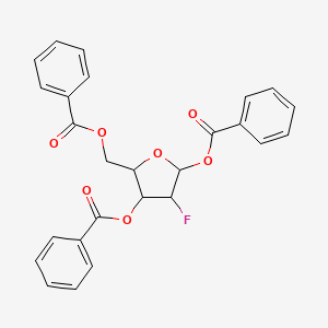 molecular formula C26H21FO7 B3151187 (3,5-二苯甲酰氧基-4-氟氧杂环-2-基)甲基苯甲酸酯 CAS No. 704916-12-1