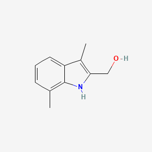 molecular formula C11H13NO B3151221 (3,7-二甲基-1H-吲哚-2-基)甲醇 CAS No. 706788-99-0