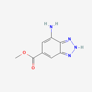 molecular formula C8H8N4O2 B3151228 4-氨基-1H-1,2,3-苯并三唑-6-甲酸甲酯 CAS No. 706793-18-2