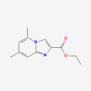 molecular formula C12H14N2O2 B3151240 Ethyl 5,7-dimethylimidazo[1,2-a]pyridine-2-carboxylate CAS No. 70705-36-1