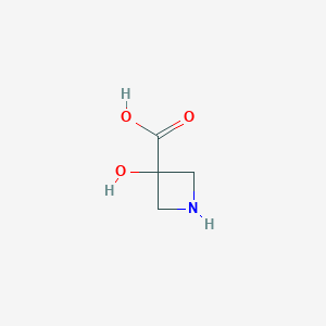 molecular formula C4H7NO3 B3151273 3-Hydroxyazetidine-3-carboxylic acid CAS No. 70807-37-3