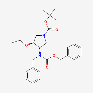 (3S,4S)-tert-butyl 3-(benzyl(benzyloxycarbonyl)amino)-4-ethoxypyrrolidine-1-carboxylate