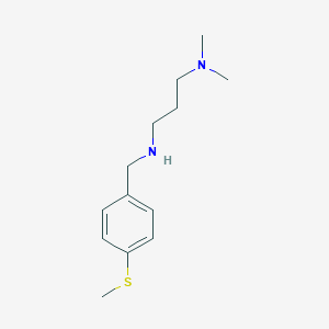 molecular formula C13H22N2S B315132 N,N-dimethyl-N'-[4-(methylsulfanyl)benzyl]propane-1,3-diamine 